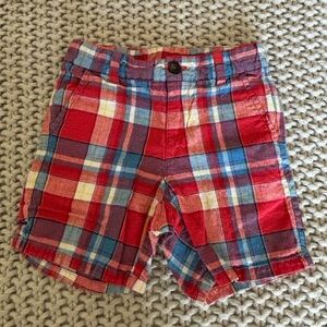 Janie and Jack Multicolor Plaid Kids Shorts